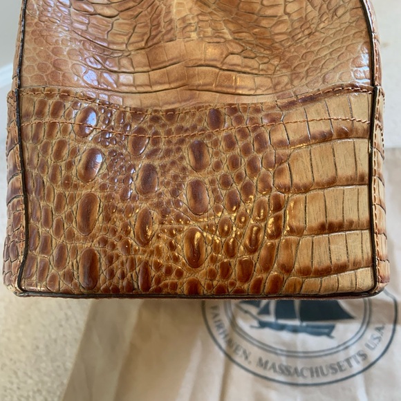 Brahmin Tri-color Toasted Almond large Crocodile Embossed Tote - Picture 4 of 6